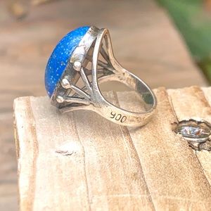 900 Silver & Lapis Lazuli Ring